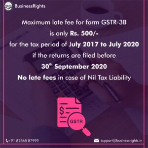  late fee for form GSTR-3B is only Rs. 500