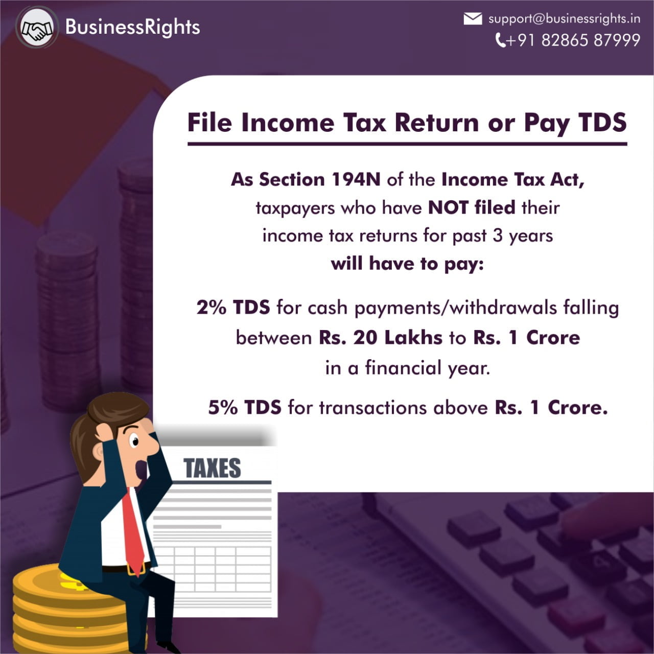 Section 194n Pay Tds On Cash Withdrawals Businessrights 3516